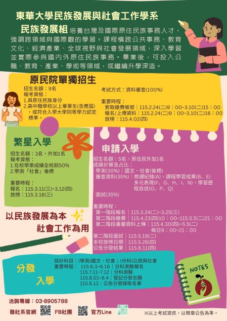 【學士班】115學年度招生管道懶人包(發展組)